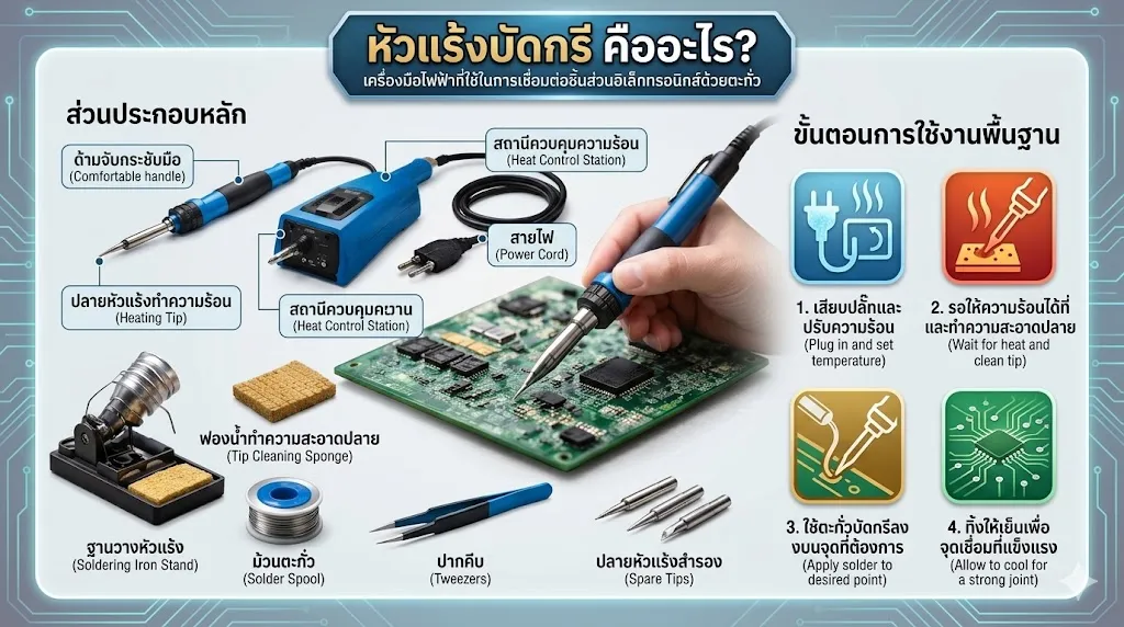 หัวแร้งบัดกรี คืออะไร พร้อมวิธีเลือกและใช้งาน