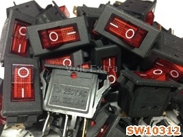 สวิทช์มีไฟ 220 V 3ขา สีแดง