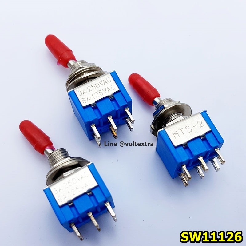 สวิทช์โยกเล็ก ON-OFF 6 ขา