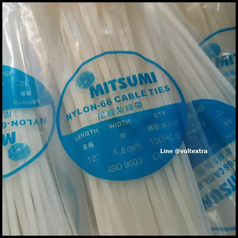 เคเบิ้ลไทร์ 12 นิ้ว สีขาว