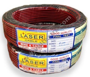 สายลำโพง ดำแดง LASER 0.2 SQ.MM