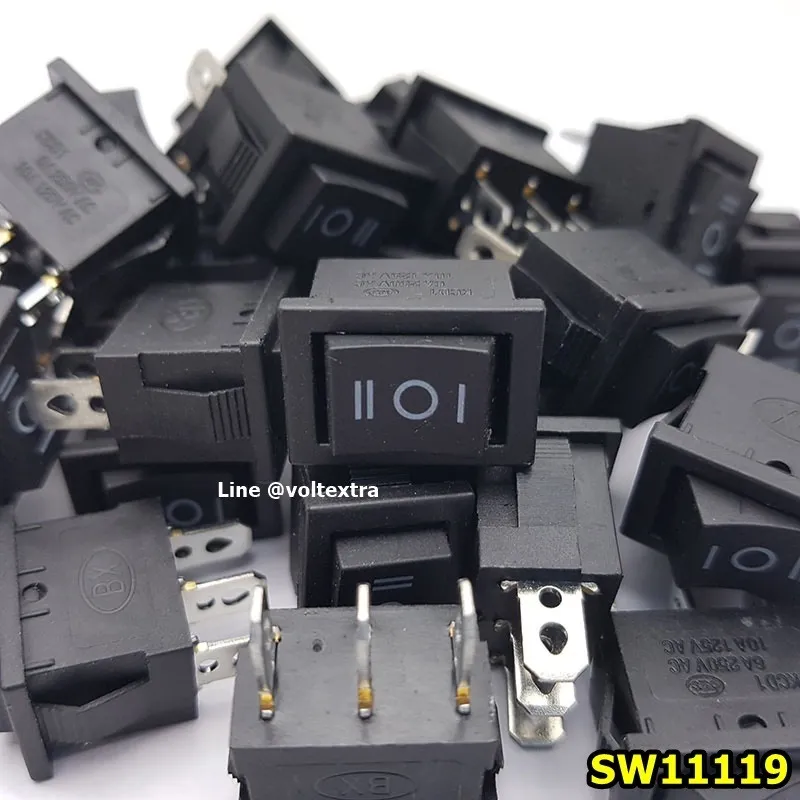 สวิทช์ ON-OFF-ON เหลี่ยมเล็ก 3ขา